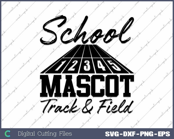 Track & Field Template Custom School Name SVG Printable Files