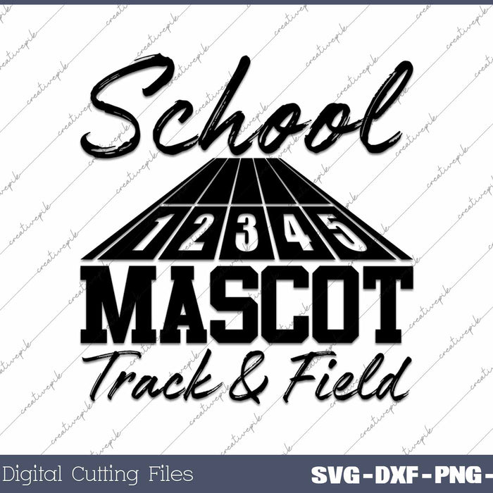 Track & Field Template Custom School Name SVG Printable Files