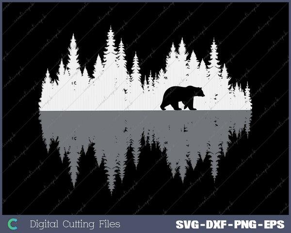 Trees Reflection Wildlife Nature Animal Bear Outdoor Forest 