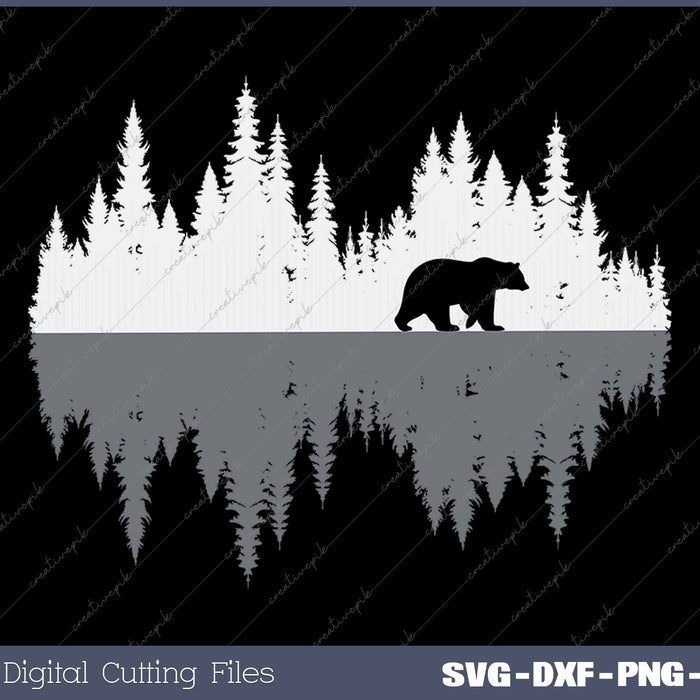 Trees Reflection Wildlife Nature Animal Bear Outdoor Forest 