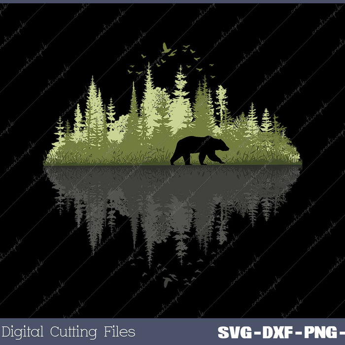 Trees Reflection Wildlife Nature Animal Bear Outdoor Forest