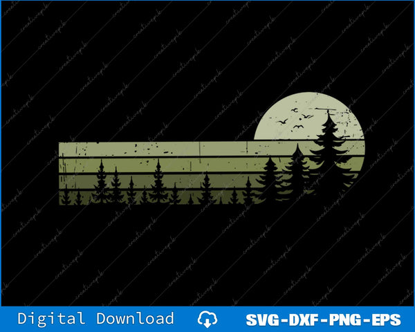 Trees Wildlife Nature Vintage Forest SVG PNG Cutting Printable Files