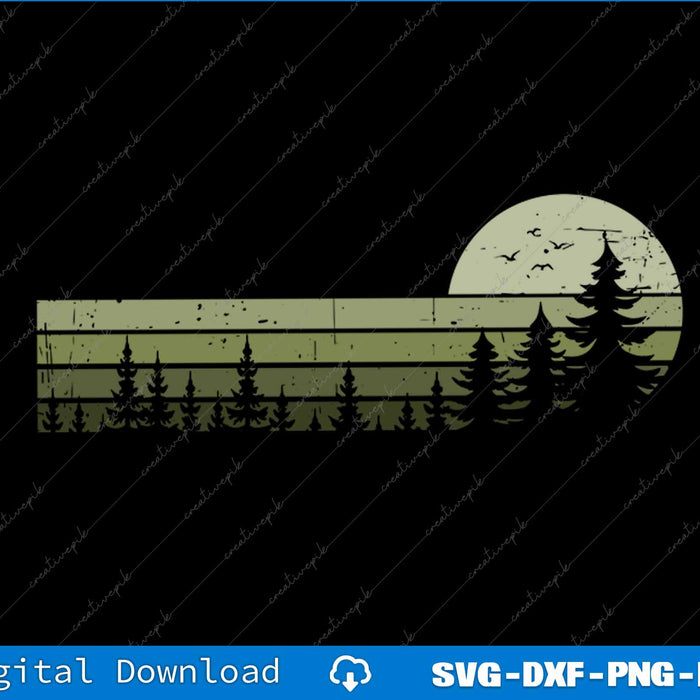 Trees Wildlife Nature Vintage Forest SVG PNG Cutting Printable Files