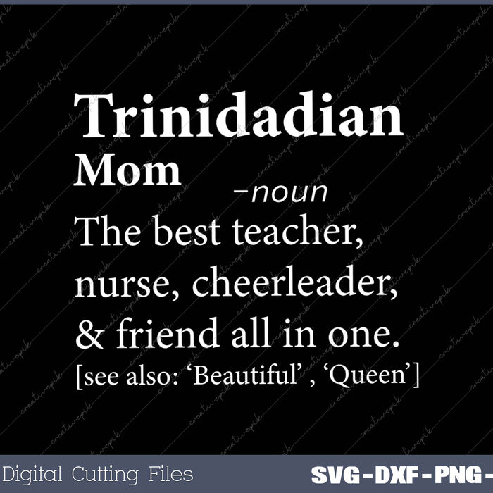 Trinidadian Tobagonian Mom Definition Tee Trinidad & Tobago