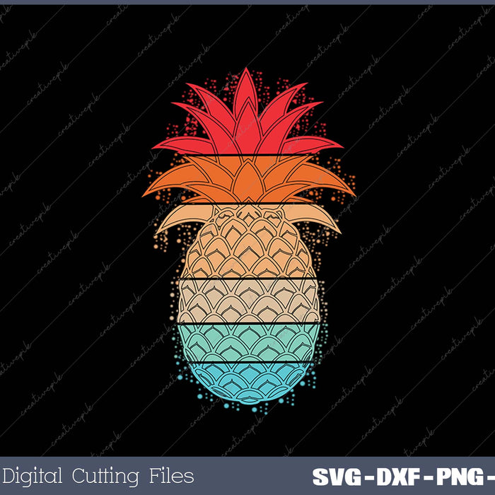Tropical Hawaiian Pineapple Aloha Retro Vintage Hawaii Beach 