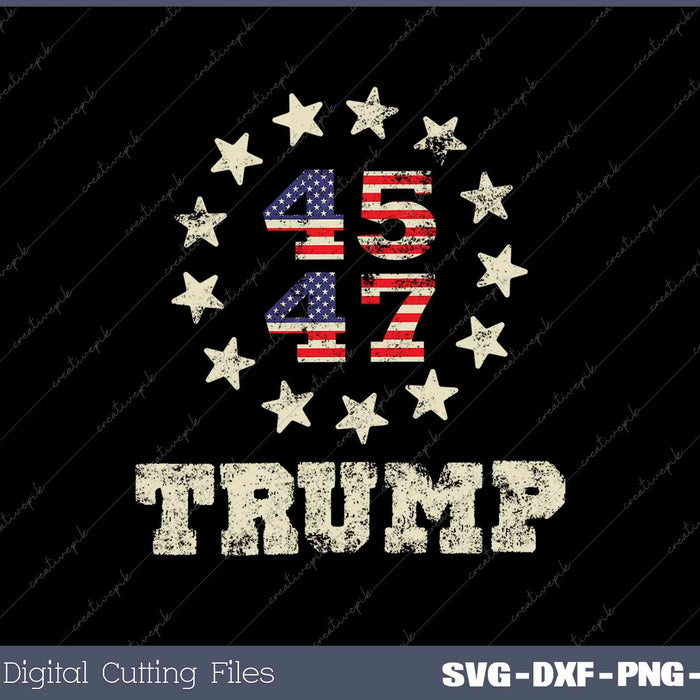 Trump 2024 Flag Front SVG DXF PNG Cutting File