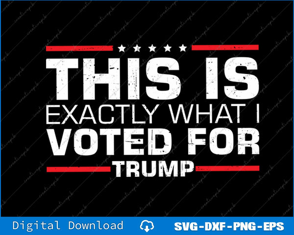 Trump Retro Funny This is Exactly What I Voted SVG PNG Files
