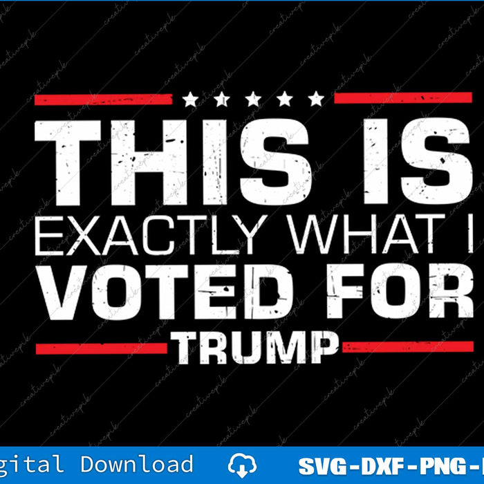 Trump Retro Funny This is Exactly What I Voted SVG PNG Files