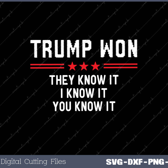 Trump Won They Know IT I Know IT You Know IT