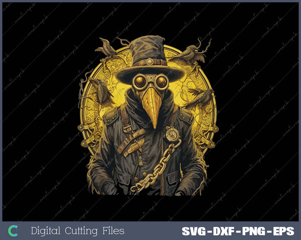 Trust Me I'm a Doctor - Gothic Plague Doctor Steampunk Style SVG PNG Cutting Printable Files