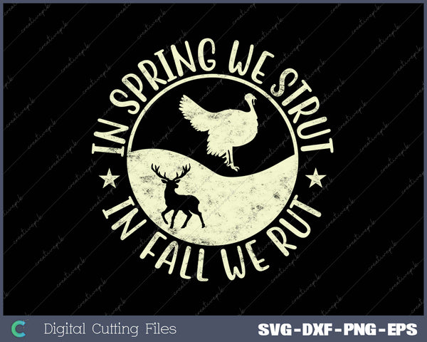 Turkey And Deer Hunting Hunter SVG PNG Cutting Printable Files