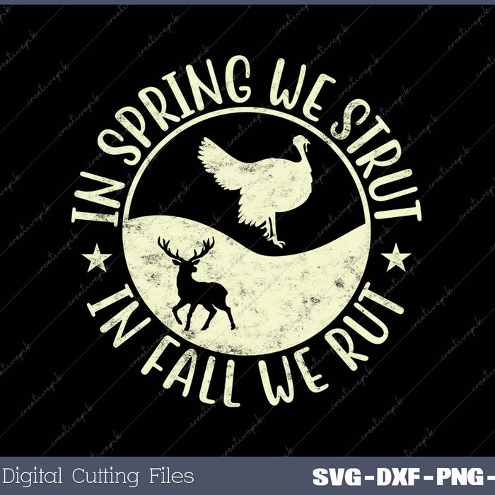 Turkey And Deer Hunting Hunter SVG PNG Cutting Printable Files