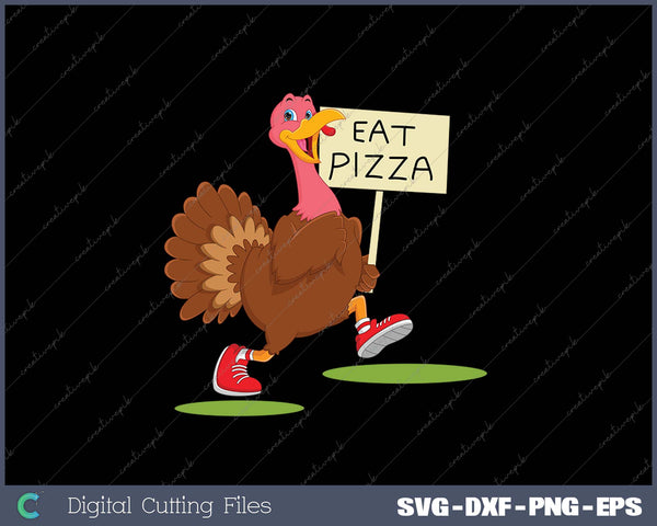 Turkey Eat Pizza Men Kids Vegan Funny Thanksgiving Family