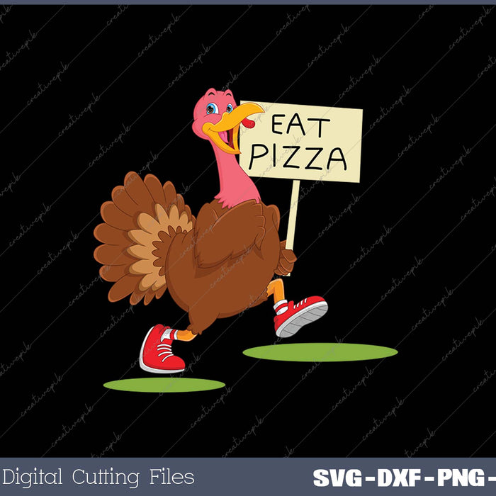 Turkey Eat Pizza Men Kids Vegan Funny Thanksgiving Family