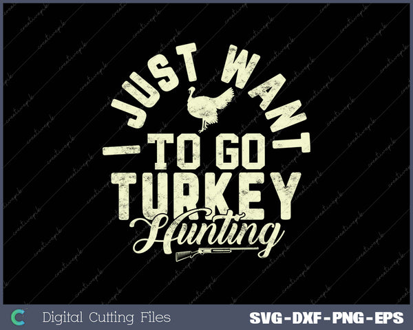 Turkey Hunting Accessories Gear Funny Bird Hunter SVG PNG Cutting Printable Files