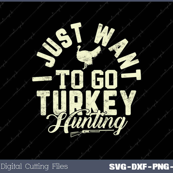 Turkey Hunting Accessories Gear Funny Bird Hunter SVG PNG Cutting Printable Files