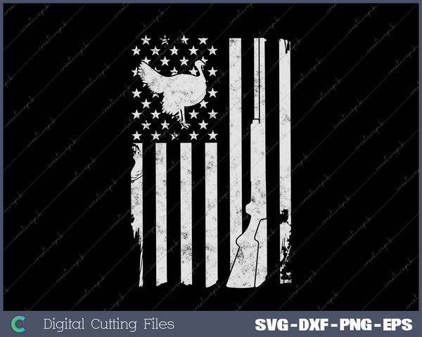 Turkey Hunting Flag For Hunters - Hunting Gifts SVG PNG Cutting Printable Files