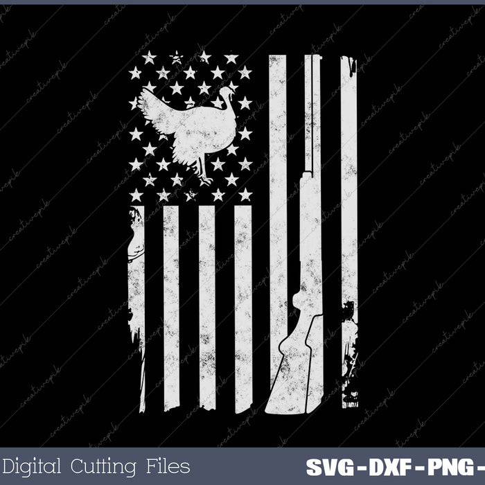 Turkey Hunting Flag For Hunters - Hunting Gifts SVG PNG Cutting Printable Files