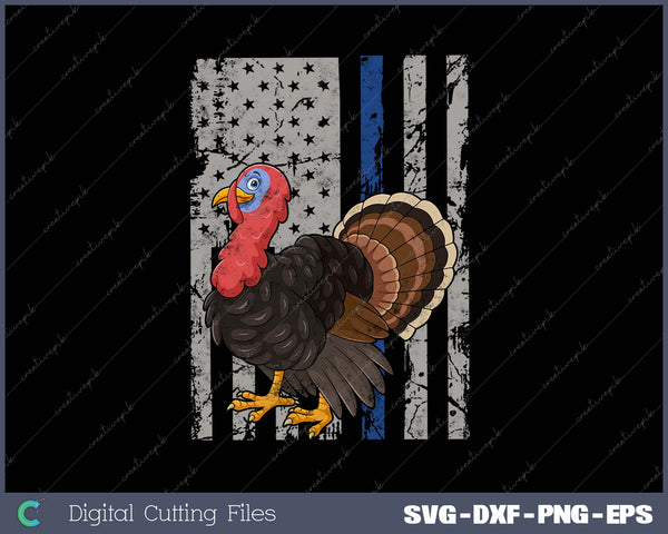 Turkey Hunting Graphic American Flag Tree Camouflage SVG PNG Cutting Printable Files