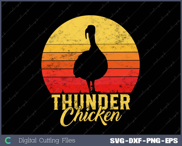 Turkey Hunting Retro Sunset Upland Bird Hunter Thanksgiving SVG PNG Cutting Printable Files