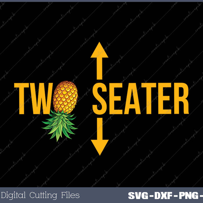 Two Seater Swinger mens Funny Upside Down Pineapple Swingers 