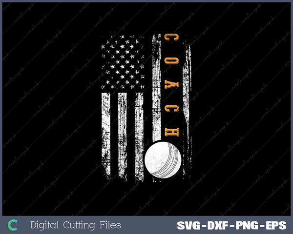 USA American Flag Cricket Player Team Silhouette Svg Design Cut File