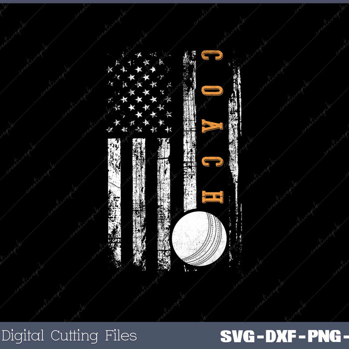 USA American Flag Cricket Player Team Silhouette Svg Design Cut File