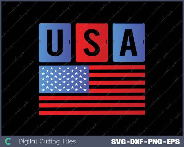 USA American Flag United States US Patriotic SVG PNG Cutting Printable Files