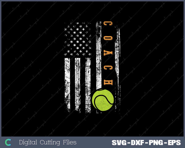 USA Flag Tennis Mens Womens US Tennis Lover Team Sport SVG Cut files