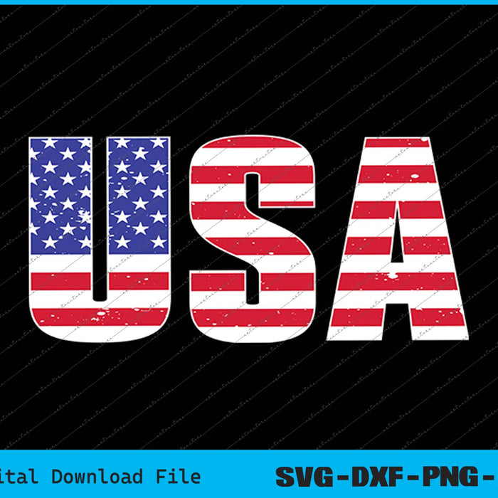 USA Patriotic American Flag 4th July SVG PNG Printable Files