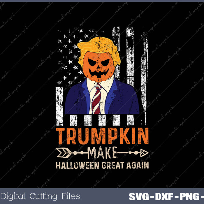 USA Trumpkin Make Halloween Great Again Funny SVG PNG Cutting Printable Files