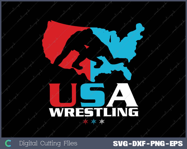 USA Wrestling Independence Day American Flag Wrestler Sports