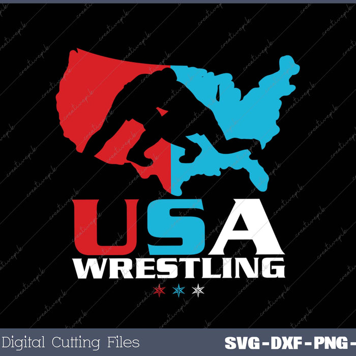 USA Wrestling Independence Day American Flag Wrestler Sports