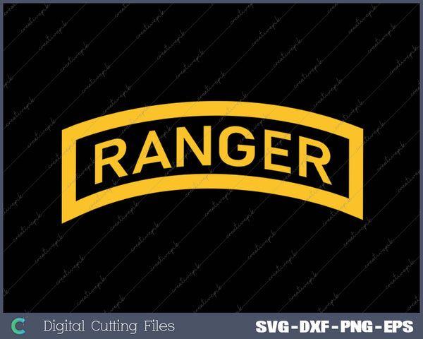 US Army Ranger Tab - Airborne Ranger - RLTW SVG PNG Cutting Printable Files