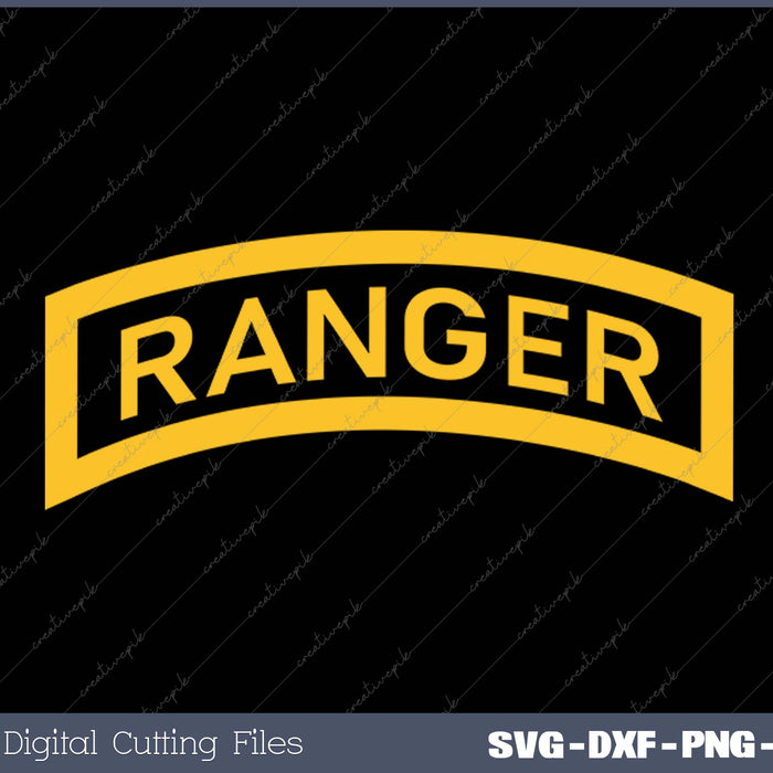 US Army Ranger Tab - Airborne Ranger - RLTW SVG PNG Cutting Printable Files