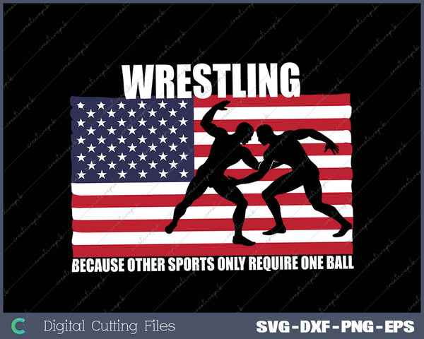 US Flag Wrestling Because Other Sports Only Require One Ball 