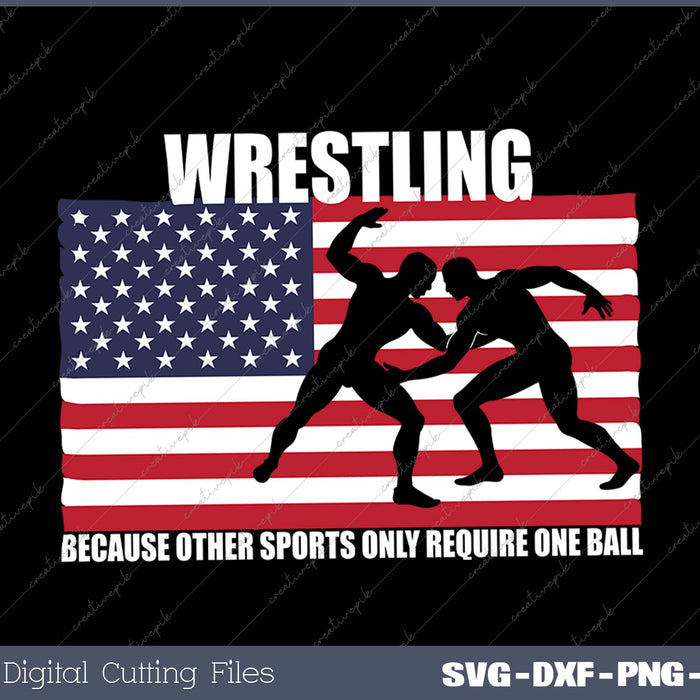 US Flag Wrestling Because Other Sports Only Require One Ball 