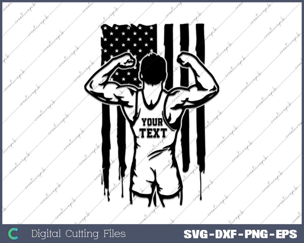 US Male Wrestling Martial Art SVG PNG Cutting Printable Files