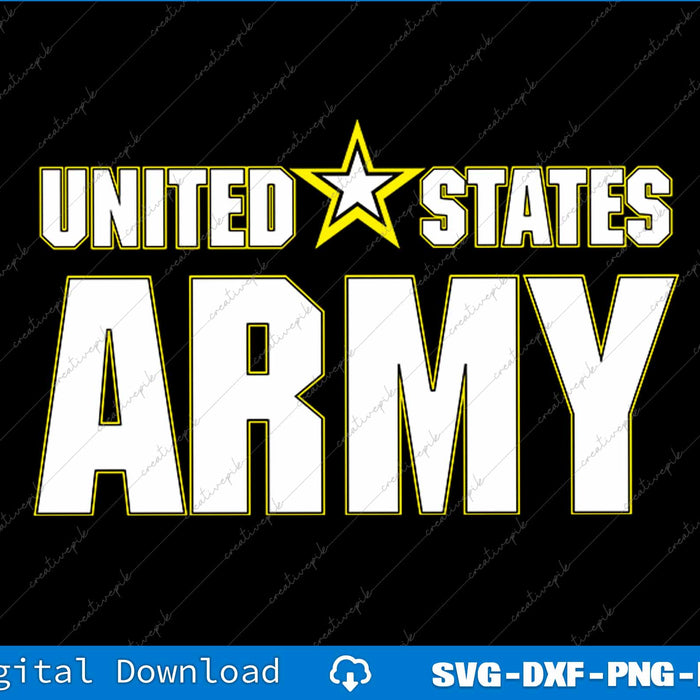 US United States Army Star Military SVG PNG Cutting Printable Files