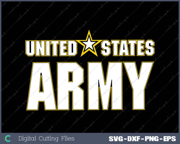 US United States Army Star Military SVG PNG Cutting Printable Files