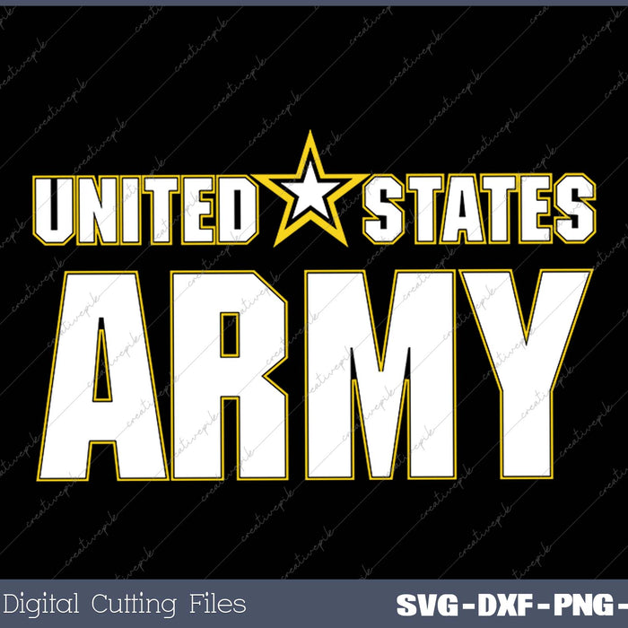 US United States Army Star Military SVG PNG Cutting Printable Files