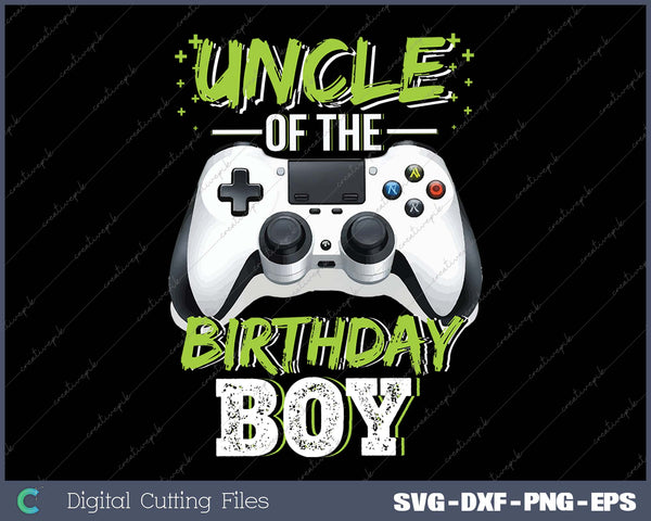 Uncle of the Birthday Boy Matching Video Game Birthday Gift 