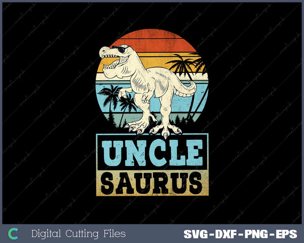 Unclesaurus T Rex Dinosaur Uncle Saurus Family Matching SVG Cut files