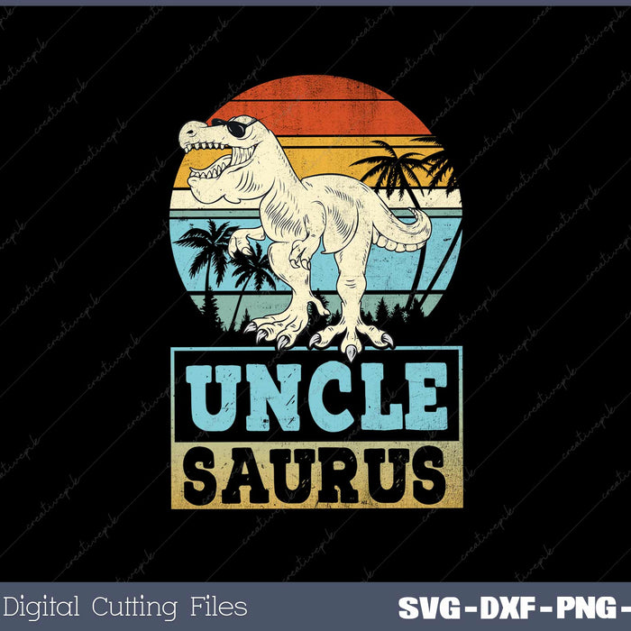 Unclesaurus T Rex Dinosaur Uncle Saurus Family Matching SVG Cut files