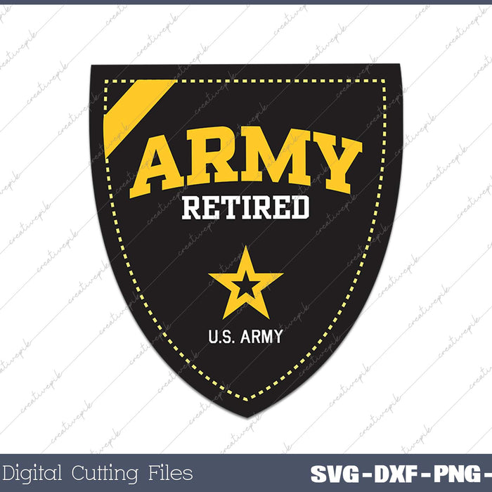 United States Army Military Retired SVG PNG Cutting Printable Files