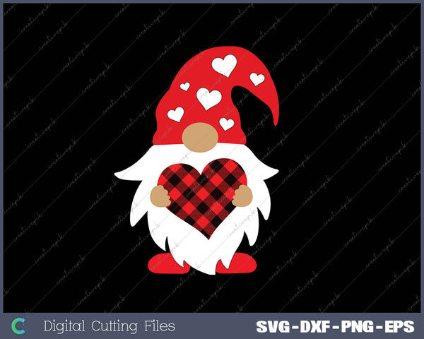 Valentine Gnome SVG PNG Cutting Printable Files