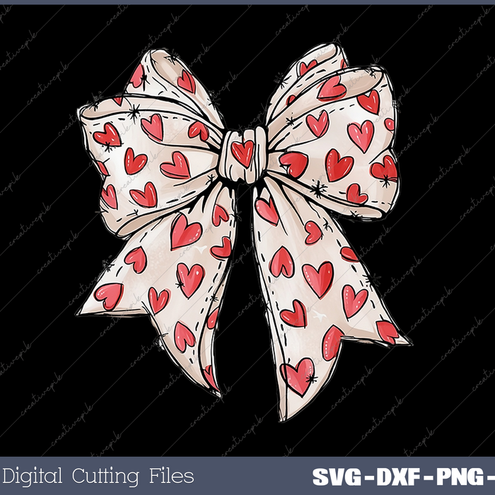 Valentine’s Day Coquette Bow SVG PNG Cutting Printable Files