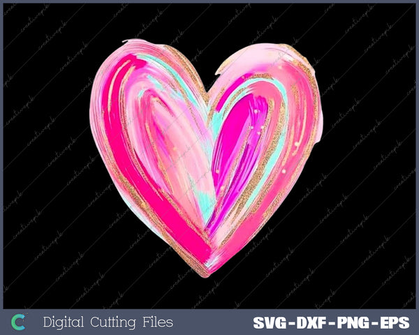 Valentines Day Brushstroke SVG PNG Cutting Printable Files