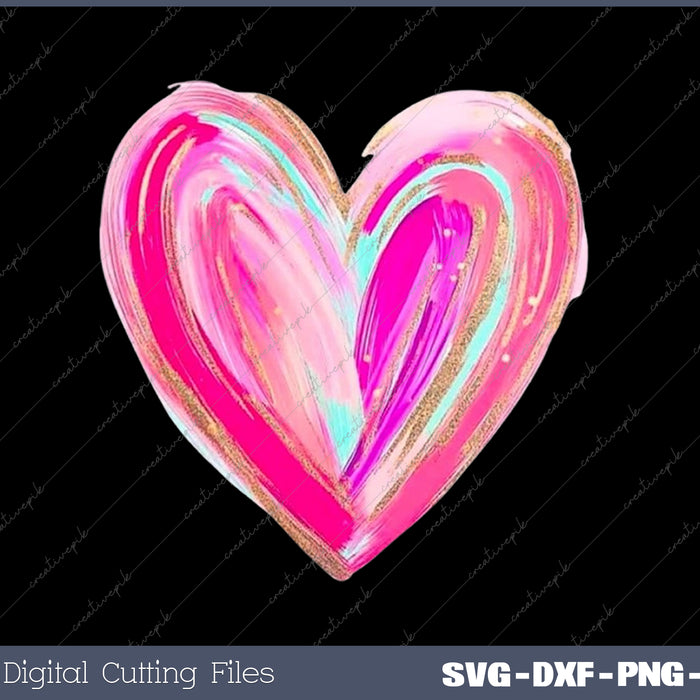 Valentines Day Brushstroke SVG PNG Cutting Printable Files