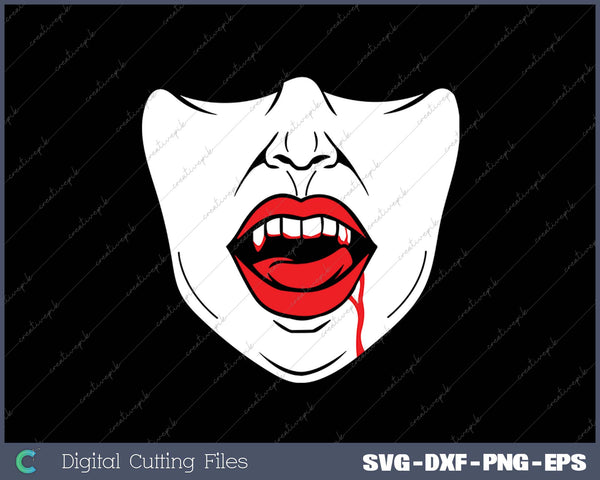 Vampire Lady Face SVG PNG Cutting Printable Files